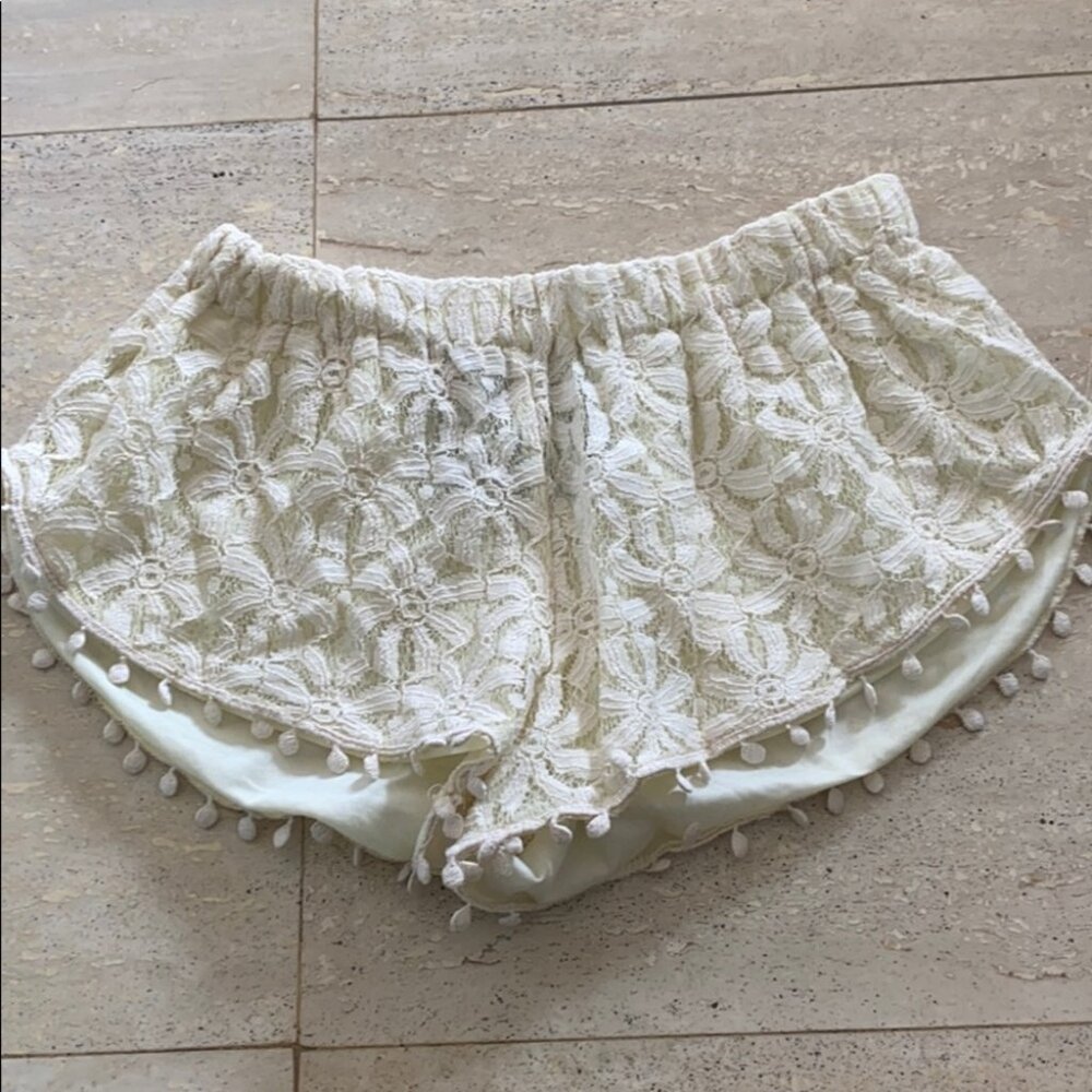 Lace cover up shorts